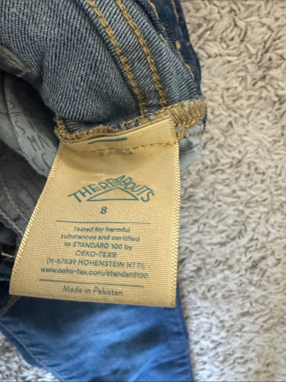 Girls Dark Wash Stretch Skinny Jeans with Triple Button Waist / G26